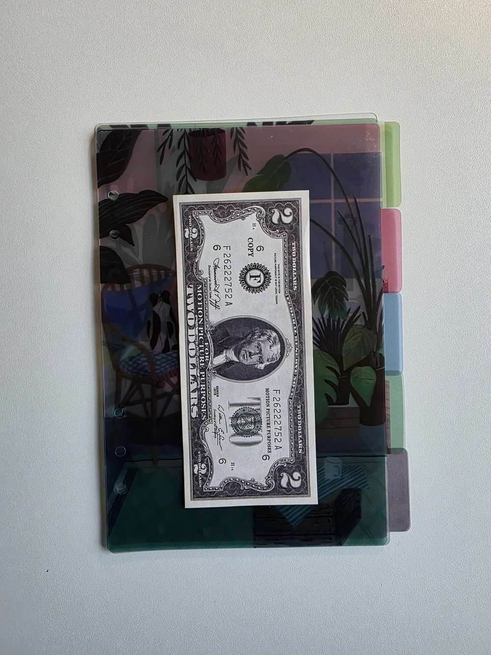 A5 Decorative Plant-Themed Tabbed Binder Divider - Multicolor Set Of 5